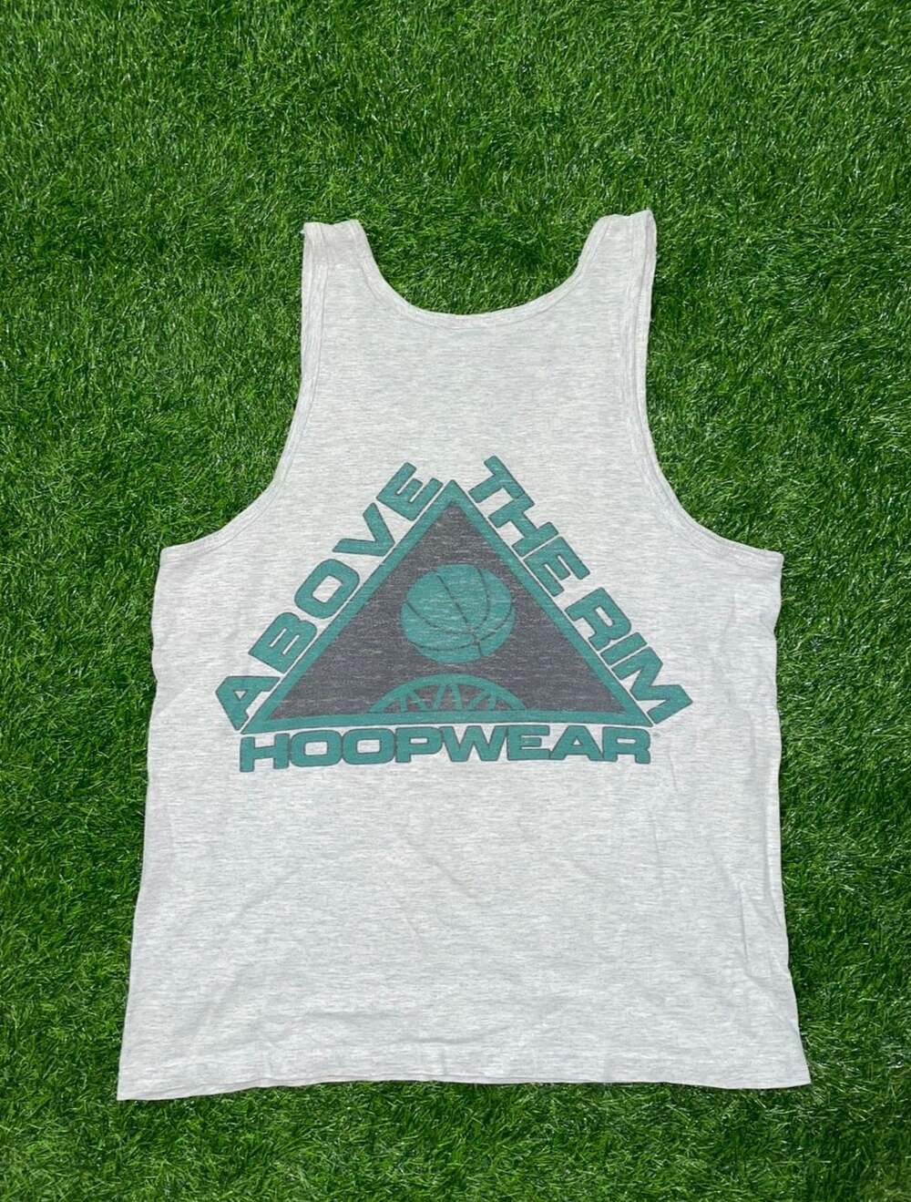 Above The Rim Hoopwear Vintage Tank Top Grey Cotton